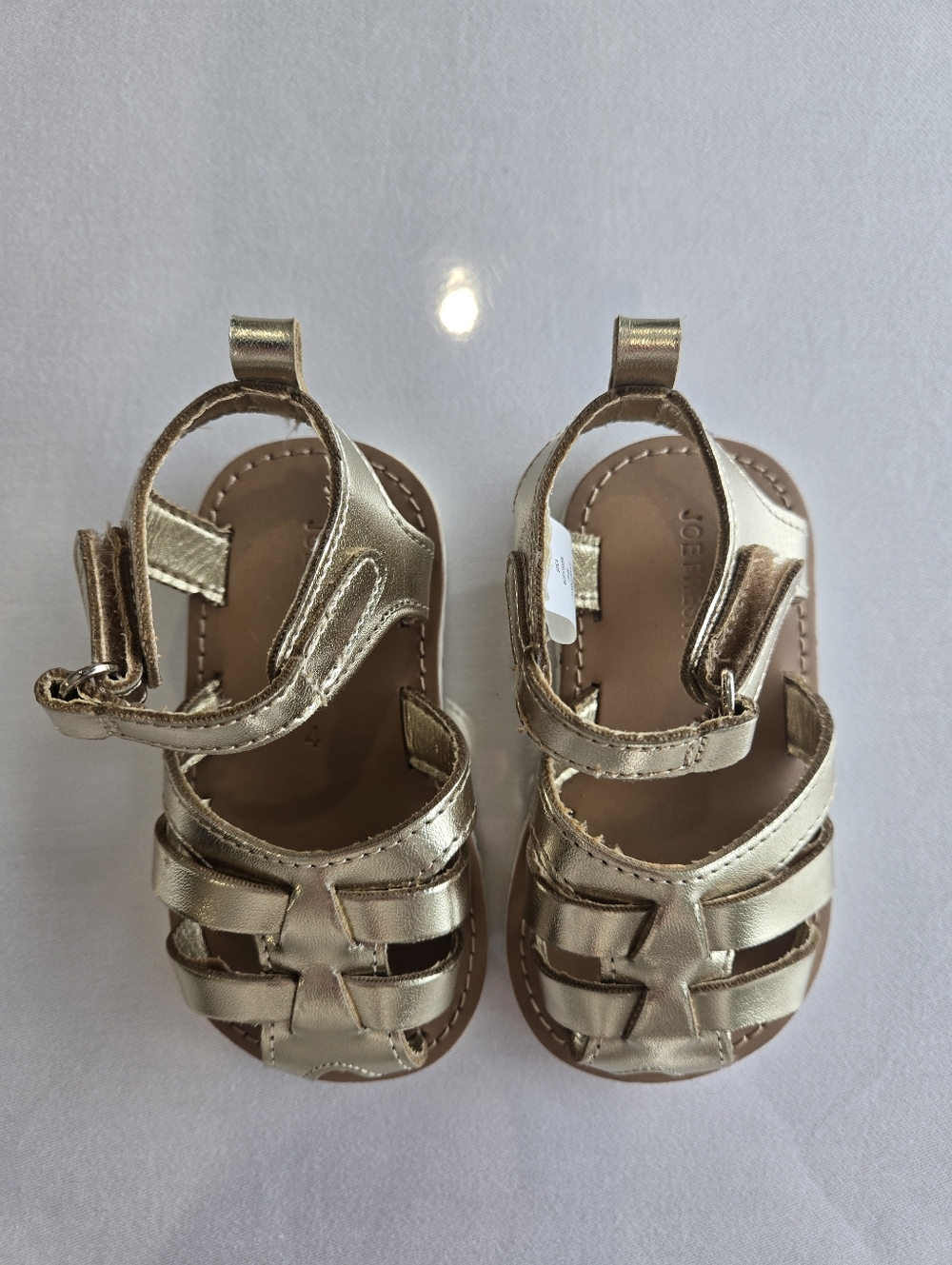 Joe Fresh Toddler Sz 4 Metallic Gold Sandals - New Never Worn